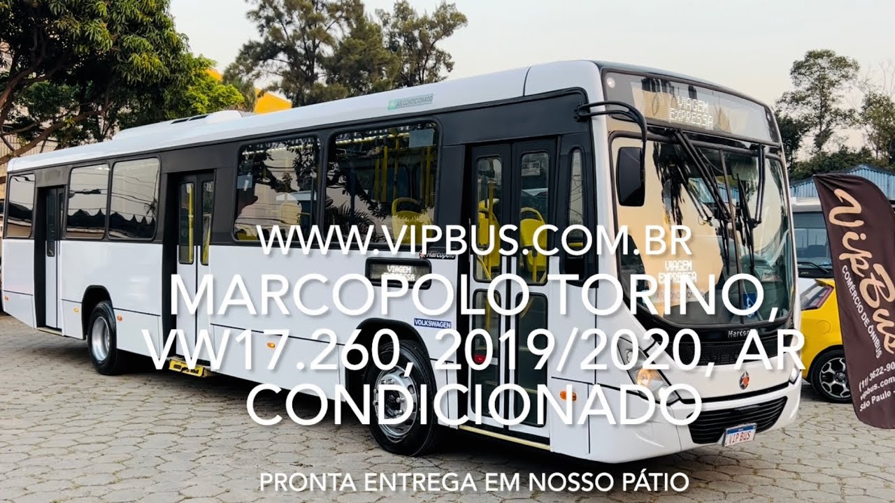 Ônibus urbano com ar condicionado Torino, VW17.260, 19/20. R$520.000,00. Vip Bus