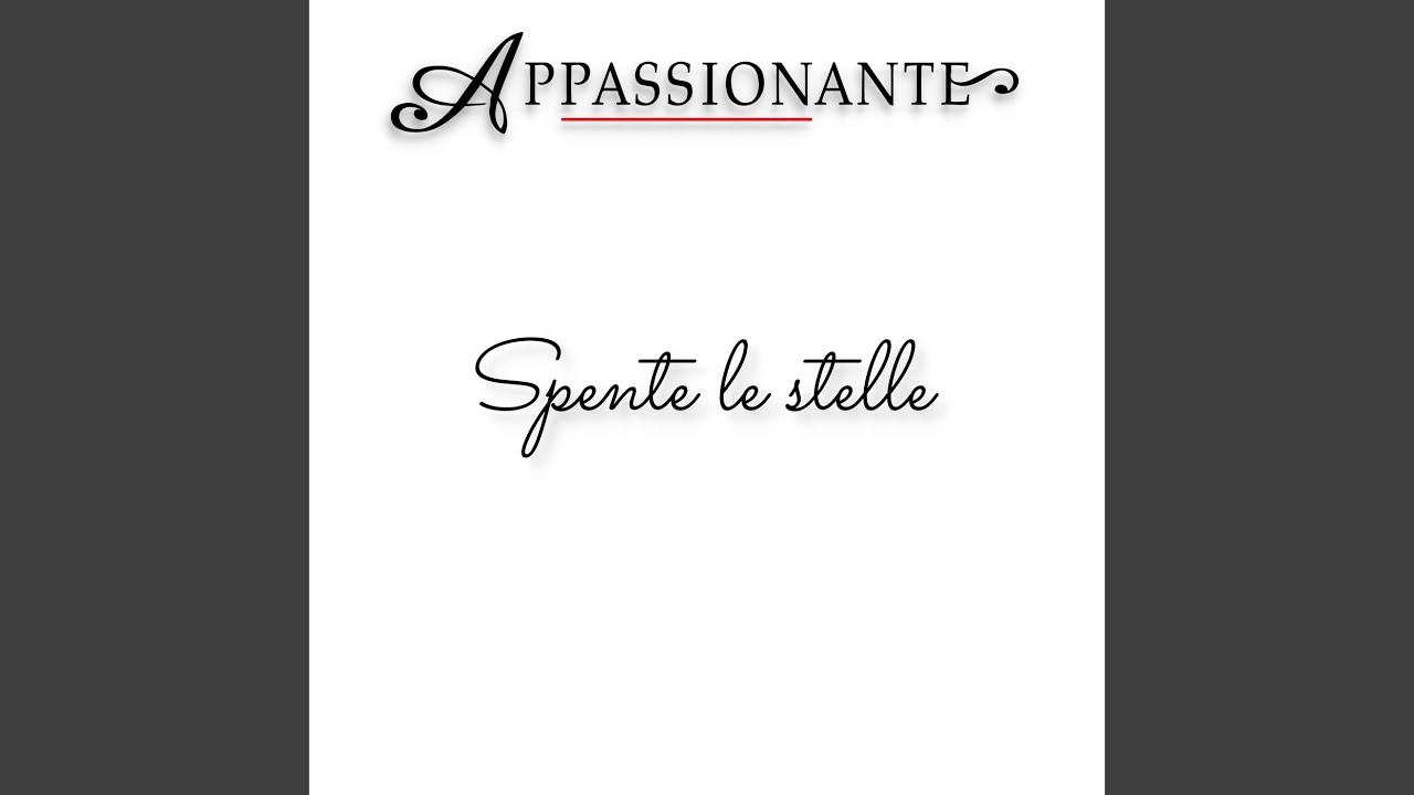 Spente le stelle