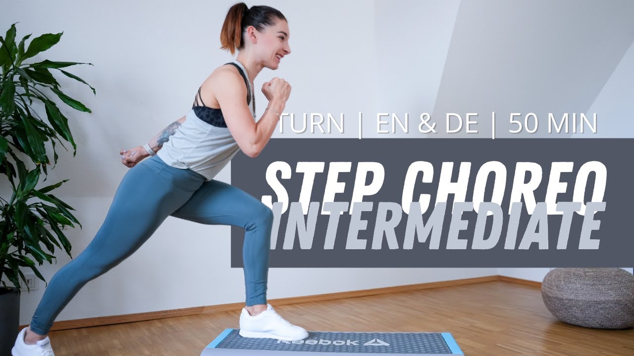 Step Aerobic Choreo - Intermediate | Cardio Training with Fun | English & Deutsch | 50 Min