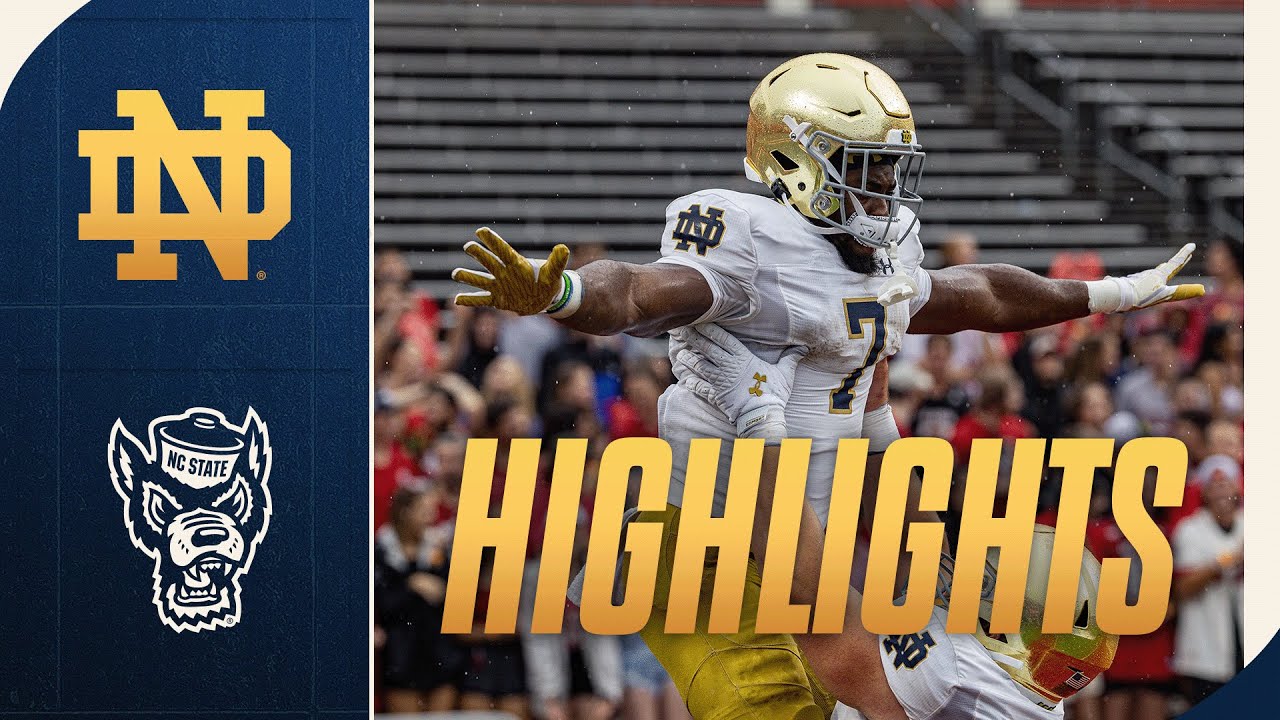 Irish Big Plays Wash Out Wolfpack | Highlights vs NC State | Notre Dame Football