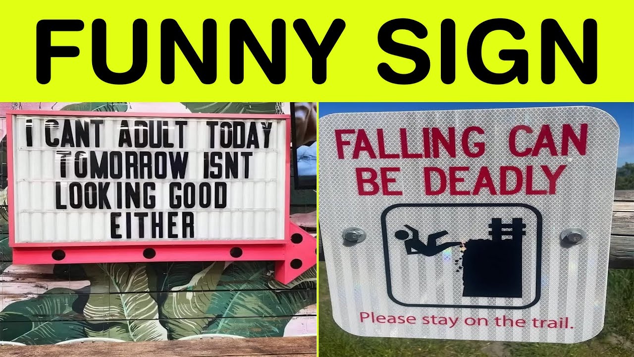 Funny Sign Moments That Will Make You Laugh Out Loud – Too Good to Miss! || Happy Panda