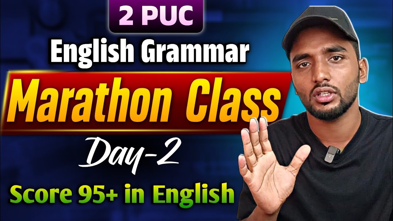2 PUC English Grammar Revision Class Day 2|  Score 40 out of 40 in English Grammar 
