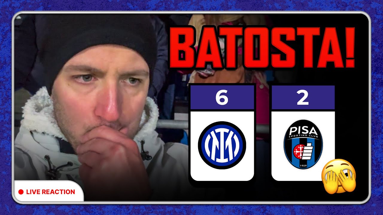 🫣BATOSTA!! REACTION INTER - PISA dal SETTORE OSPITI di SAN SIRO🖤💙