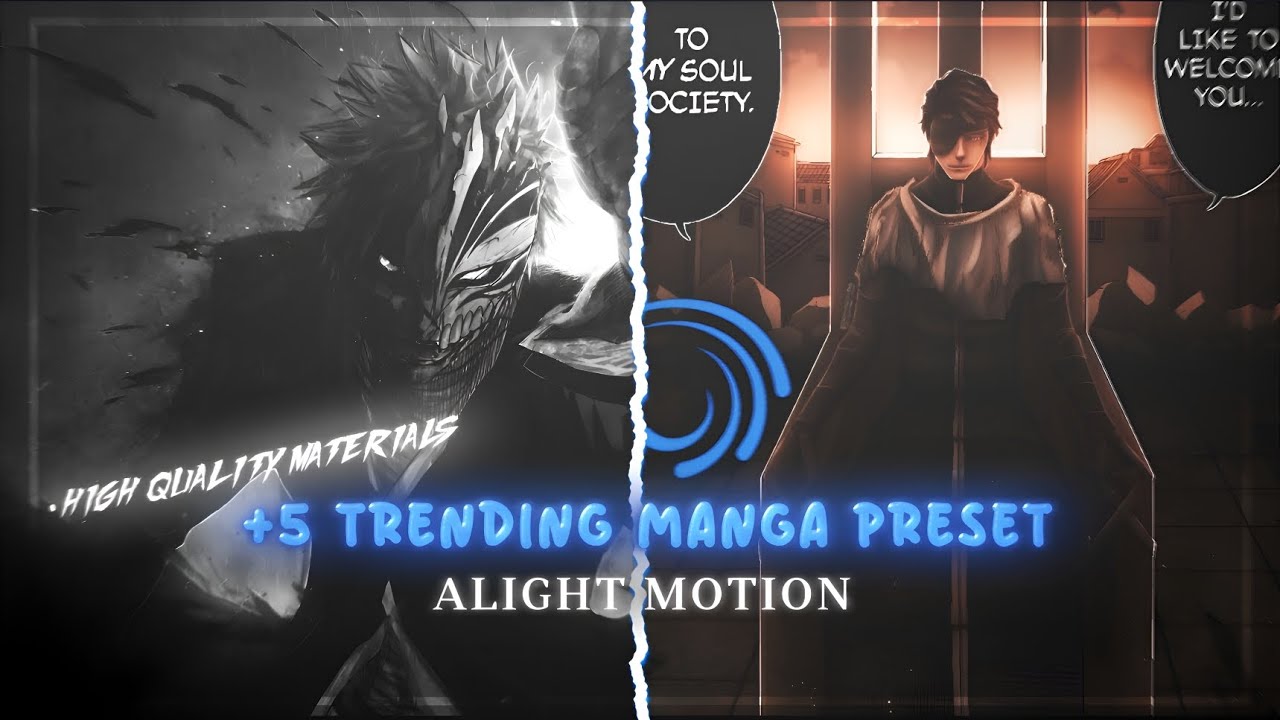 +5 TRENDING ANIMANGA EDITS PRESETS #4 [XML + MATERIAL] #presetalightmotion #animepreset #mangaedits