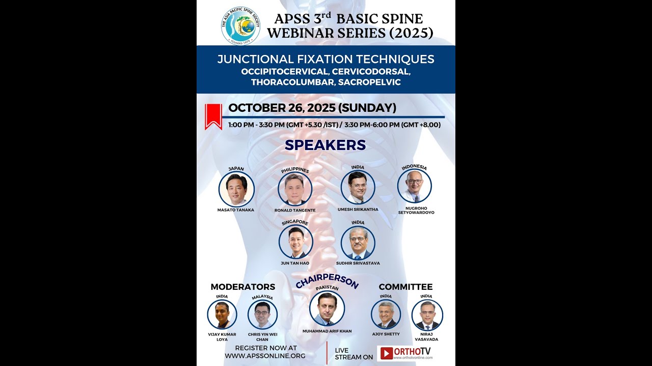 APSS  - JUNCTIONAL FIXATION TECHNIQUES : OCCIPITOCERVICAL, CERVICODORSAL, THORACOLUMBAR, SACROPELVIC