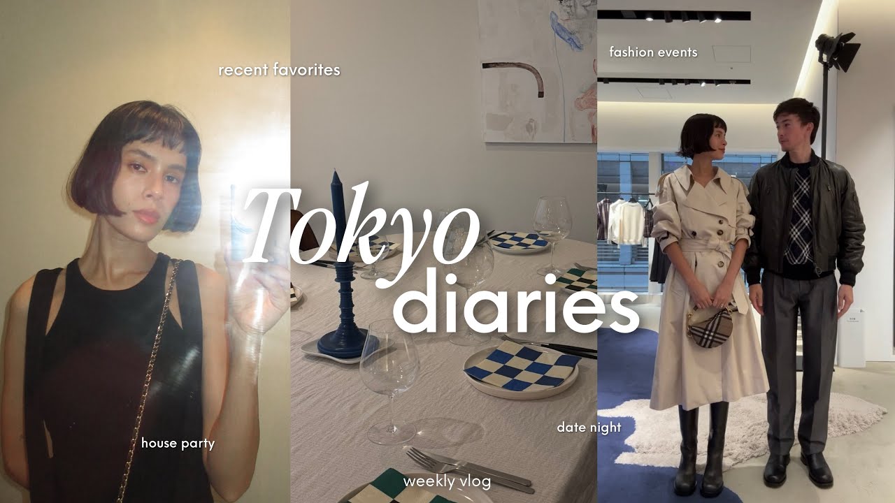 【1週間Vlog】スニーカー・コスメ・スキンケアお気に入り紹介＆新作コスメ体験｜夫婦でファッションショー＆ディナーデート
