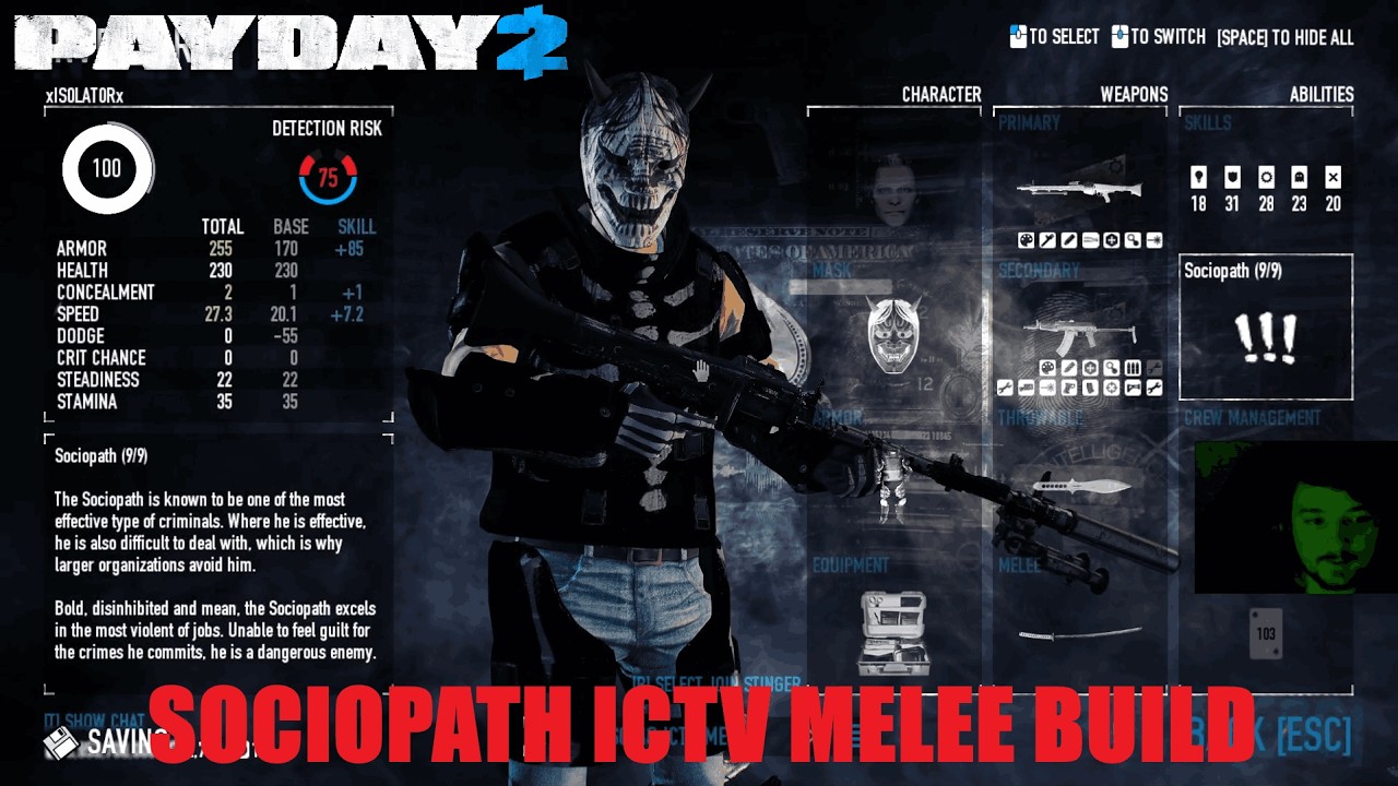 Payday 2 sociopath ICTV melee deathwish build