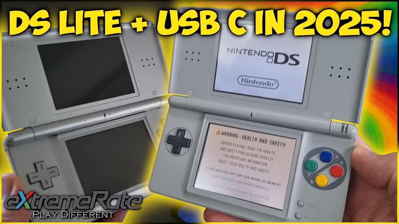 Установка порта USB C и оболочки eXtremeRate на Nintendo DS Lite