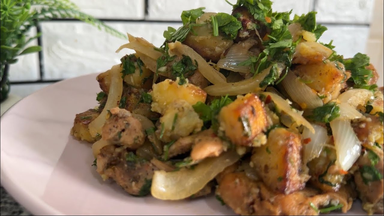 Chicken Potatoes and Onions this way for a delicious meal&mdash;Kenyan Chicken Platter