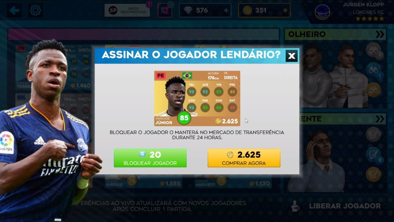 DLS 24 | Modo Carreira Londres FC #79 ( O Vini Jr Apareceu !! )
