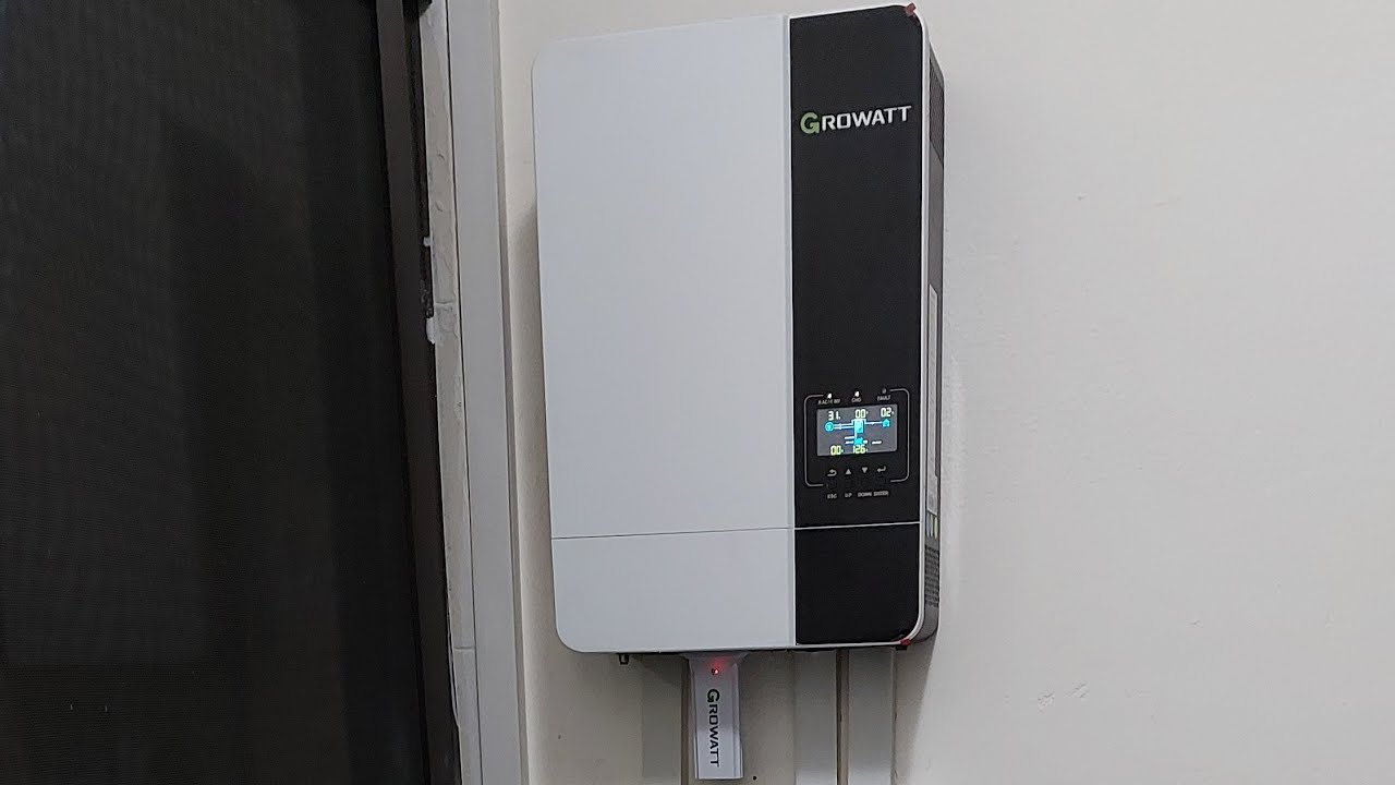 شرح أساسيات أنفرتر@Growatt 5kw + تركيب بطارية جل مع مراعاة الشحن والتفريغ+ ألواح طاقة شمسية لونجي