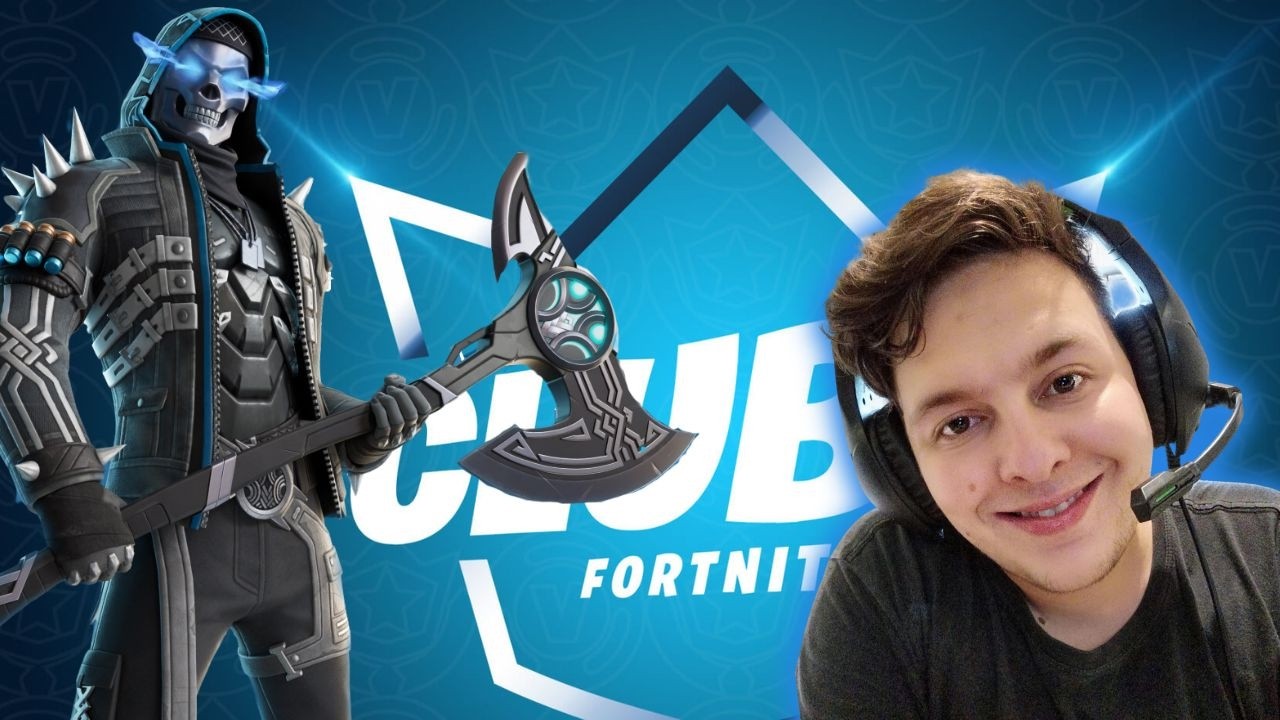 JOGUEI COM A NOVA SKIN DO CLUBE E VEJA NO QUE DEU - FORTNITE  -CLUBE