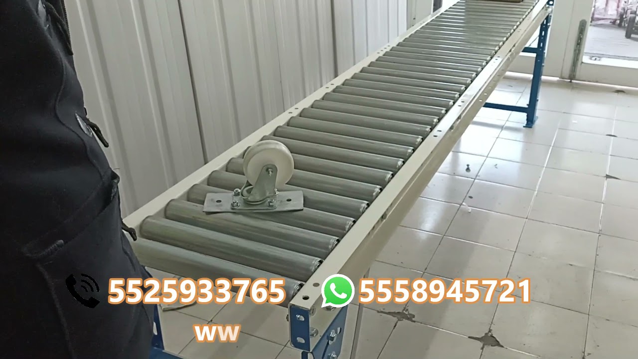 TRANSPORTADOR DE GRAVEDAD DE RODILLOS PARA MANEJO DE CAJAS Y PAQUETES