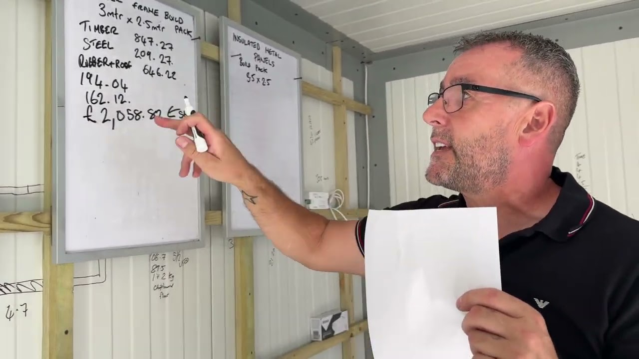 Garden room price comparison between insulated metal panels and timber frame