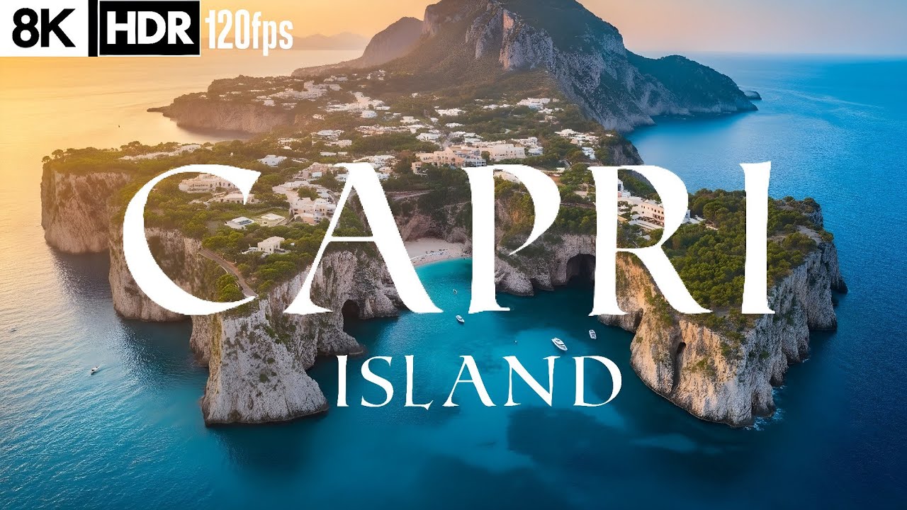 Capri Island Italy Discover its Charms in Stunning 8K Ultra HDR 120fps withPiano Accompaniment Music
