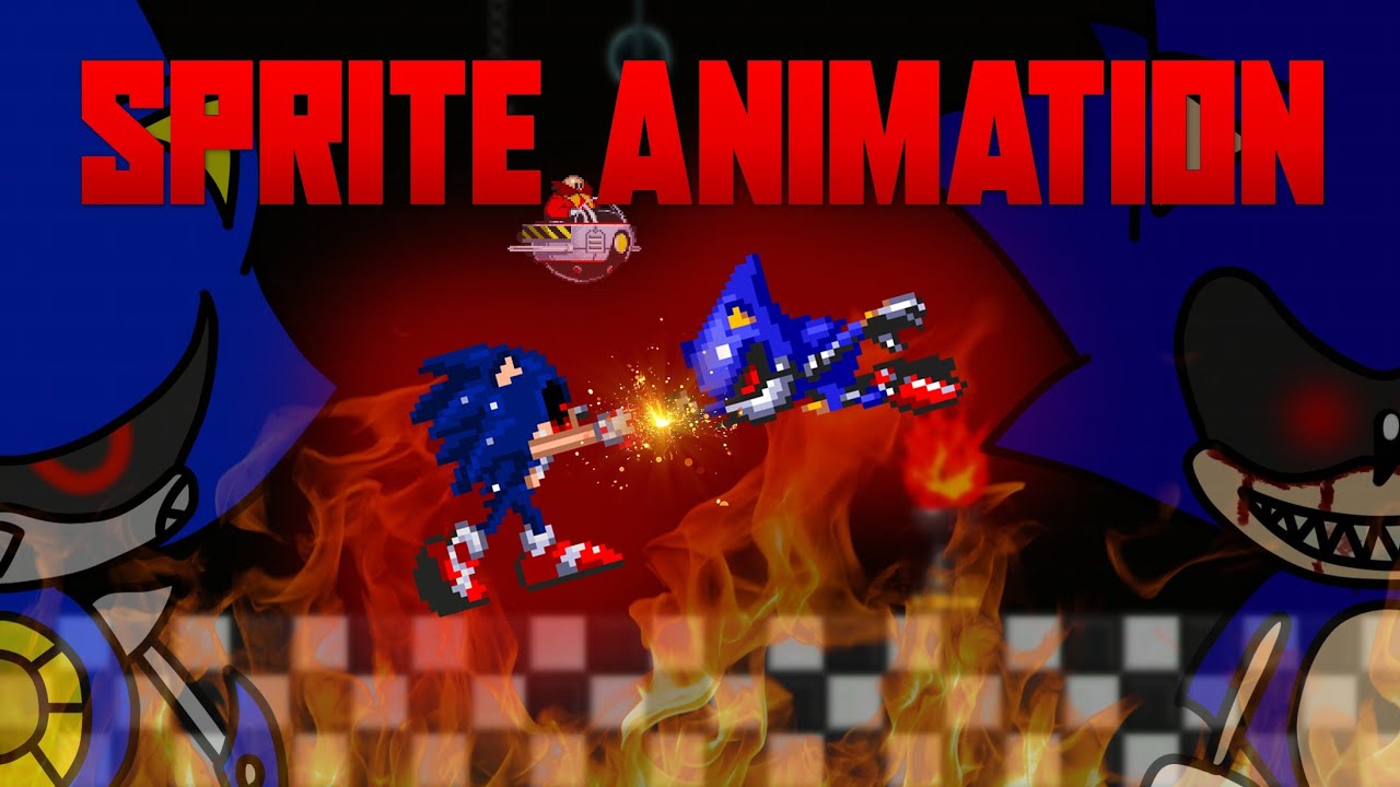 Metal Sonic VS Sonic.EXE - Sprite Animation | #sonic #animation