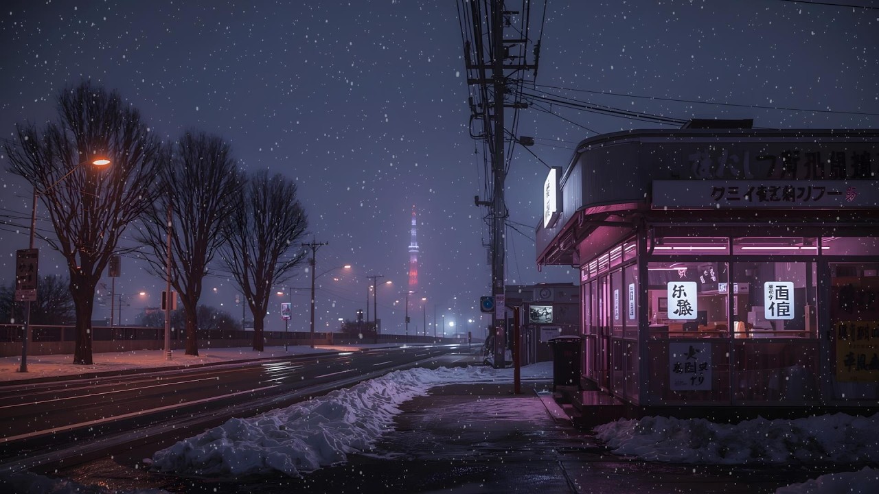Tokyo Winter Night Café #14 ❄️ Late Night Winter Coffee Vibes