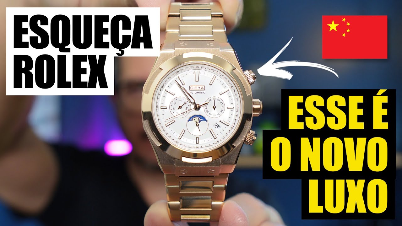 COMPREI um RELÓGIO DE LUXO CHINÊS e Fiquei CHOCADO - Review GEYA G78068