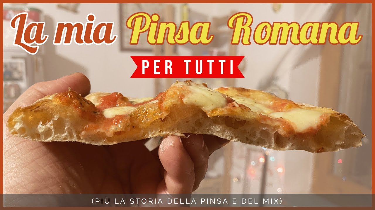 La mia Pinsa Romana, facile per tutti! 😃 Impastata a mano e cotta nel forno di casa.