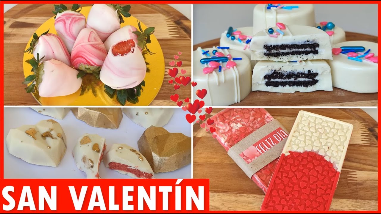 4 POSTRES con 3 INGREDIENTES para VENDER postres SIN HORNO para SAN VALENTÍN