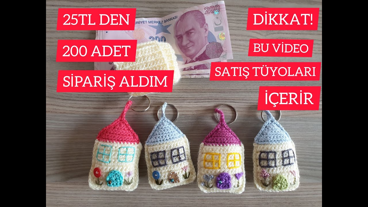 ÇOK SİPARİŞ ALAN KÖY EVİ ANAHTARLIK NASIL YAPILIR #homekeychain #nasılyapılır #yapsatparakazan