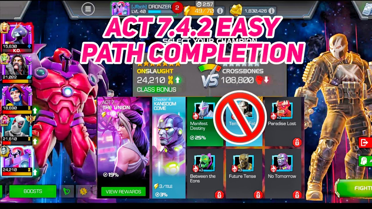 ACT 7.4.2. EASY PATH COMPLETION GUIDE/MARVEL CONTEST OF CHAMPIONS #marvel 
