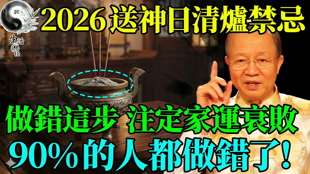 神桌不能隨便動！2月10日送神後「清爐」大有玄機，90%的人「清爐」都做錯了！你以為的孝順，其實是在驚擾祖先！#曾仕強 #易經智慧 #易經 #正能量 #風水 #國學 #國學智慧 #人生哲理 #因果