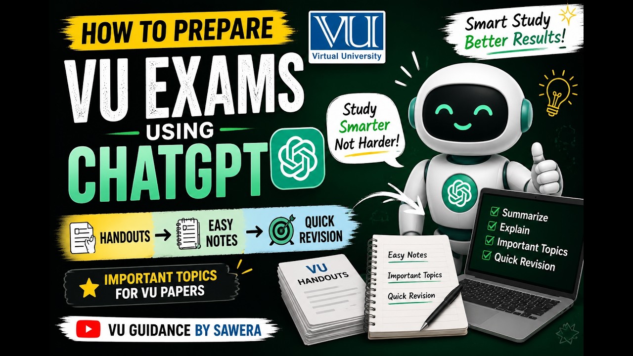 VU Exam Preparation Using ChatGPT| Easy Handouts Explanation + Important Topics + Quick Revision