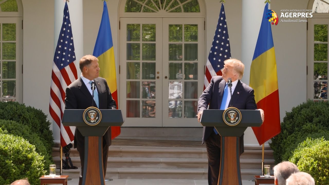 Donald Trump şi Klaus Iohannis, declaraţii comune la Casa Albă