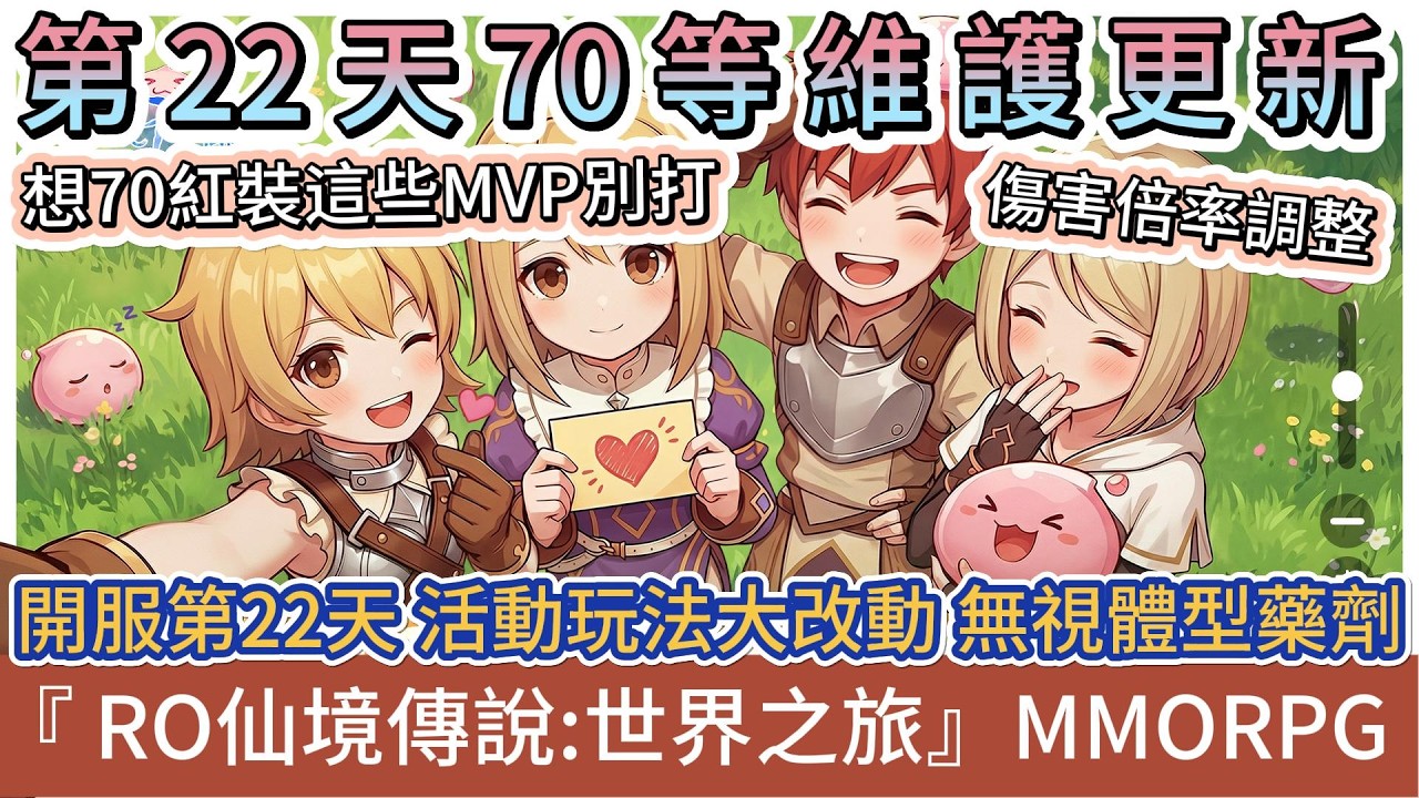 【RO仙境傳說：世界之旅】正式開服第22天｜70等維護更新｜活動大改動｜無視體型｜70王裝MVP禁打清單｜#RO仙境傳說世界之旅 #RO世界禮包碼 #RO世界 #阿翊 #遊戲 #手遊 #ro世界之旅