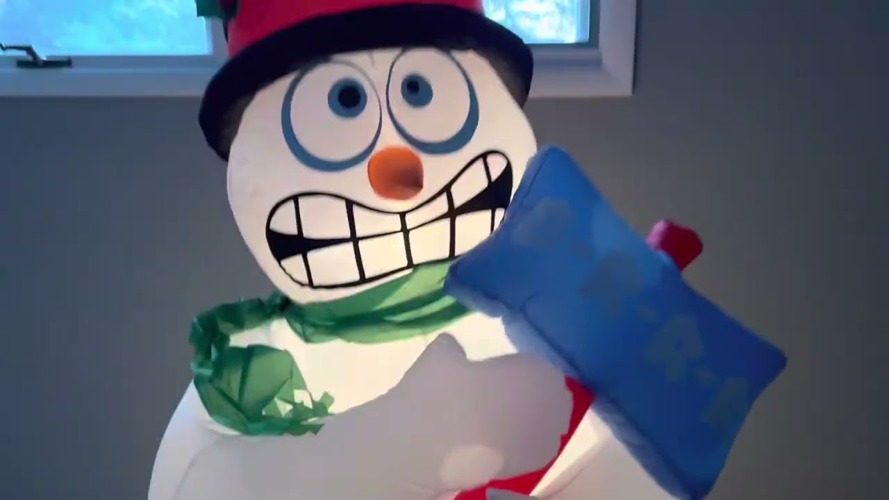Unboxing 2015 Airblown inflatable animated shivering snowman :D