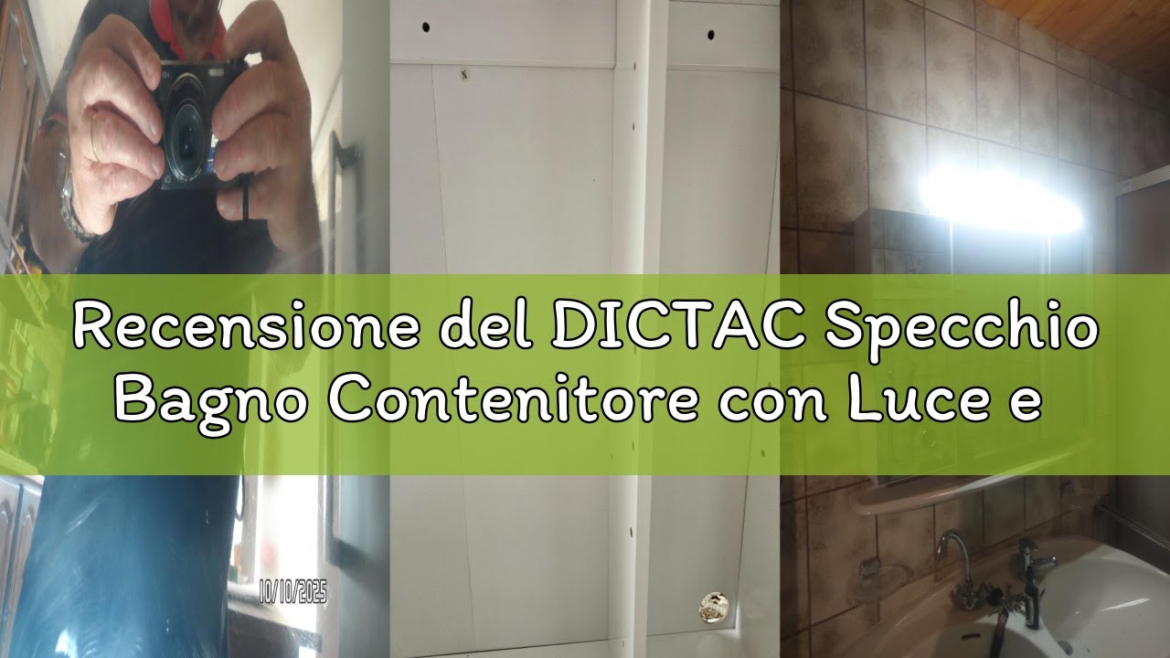 Recensione del DICTAC Specchio Bagno Contenitore con Luce e Presa Elettrica Mobile Bagno con Specchi
