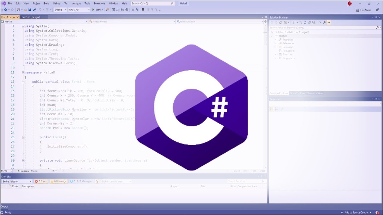 C# Görsel Programlama 43-02 Hesap Makinesi