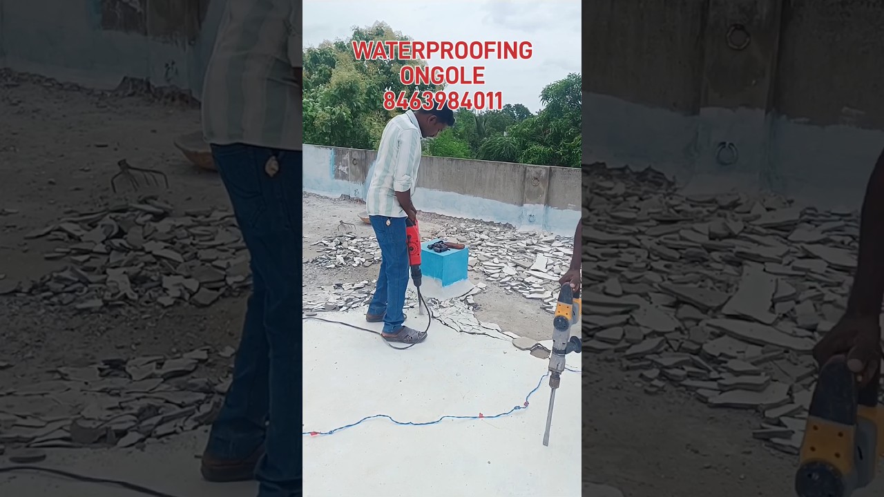 Roof waterproof repair technology |waterproofing |ఒంగోలు | ongole #ytshort #dcgvlogs #waterproofing