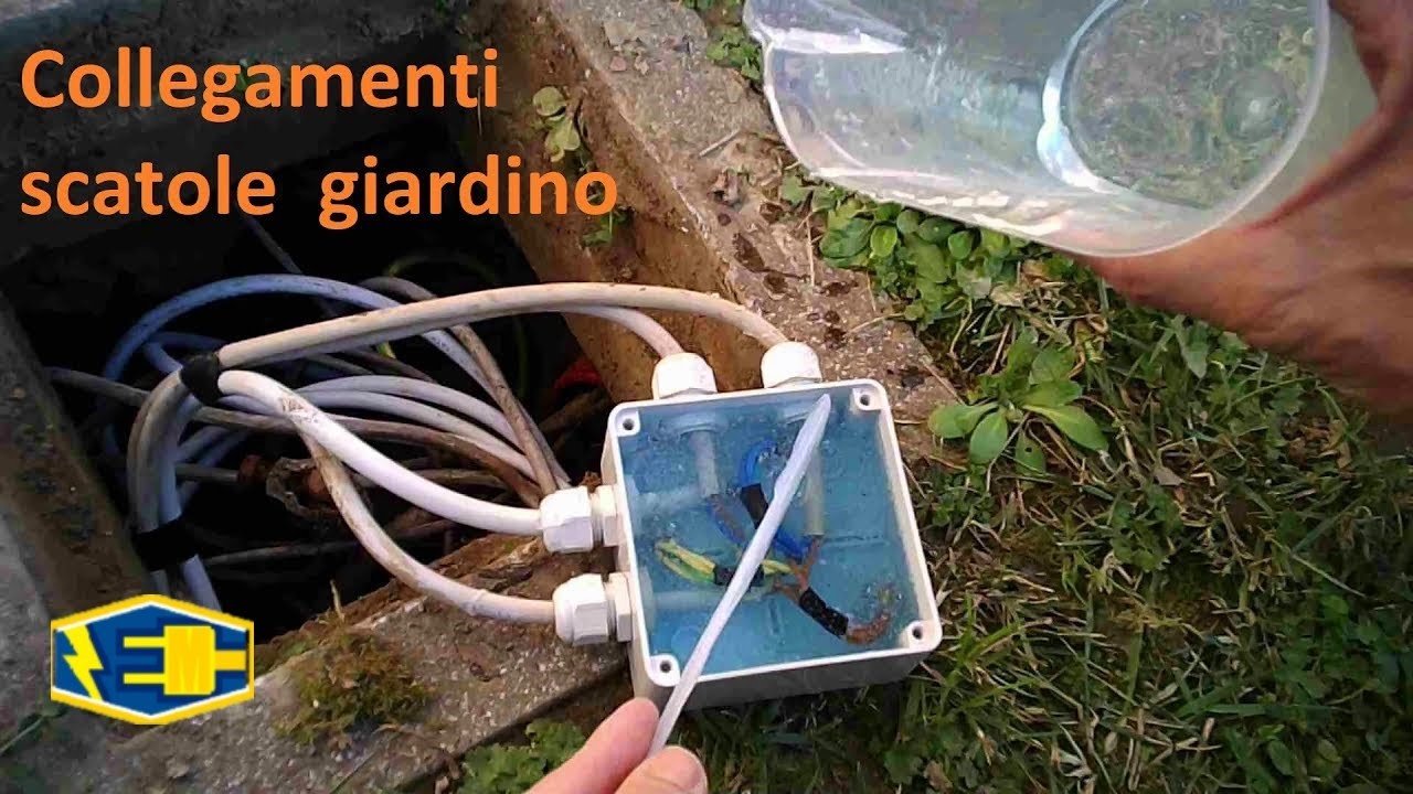collegamento luci giardino e resinatura derivazione