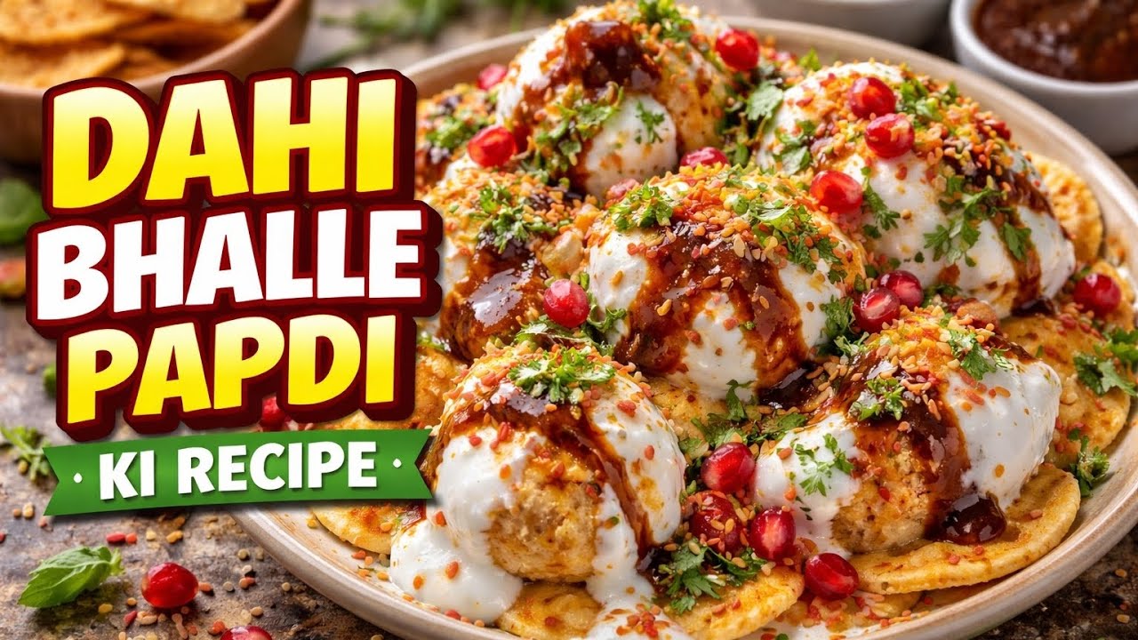 Street Style Dahi Bhalle Papdi Chaat | Soft Dahi Bhalla Recipe | Mridula’s Kitchen