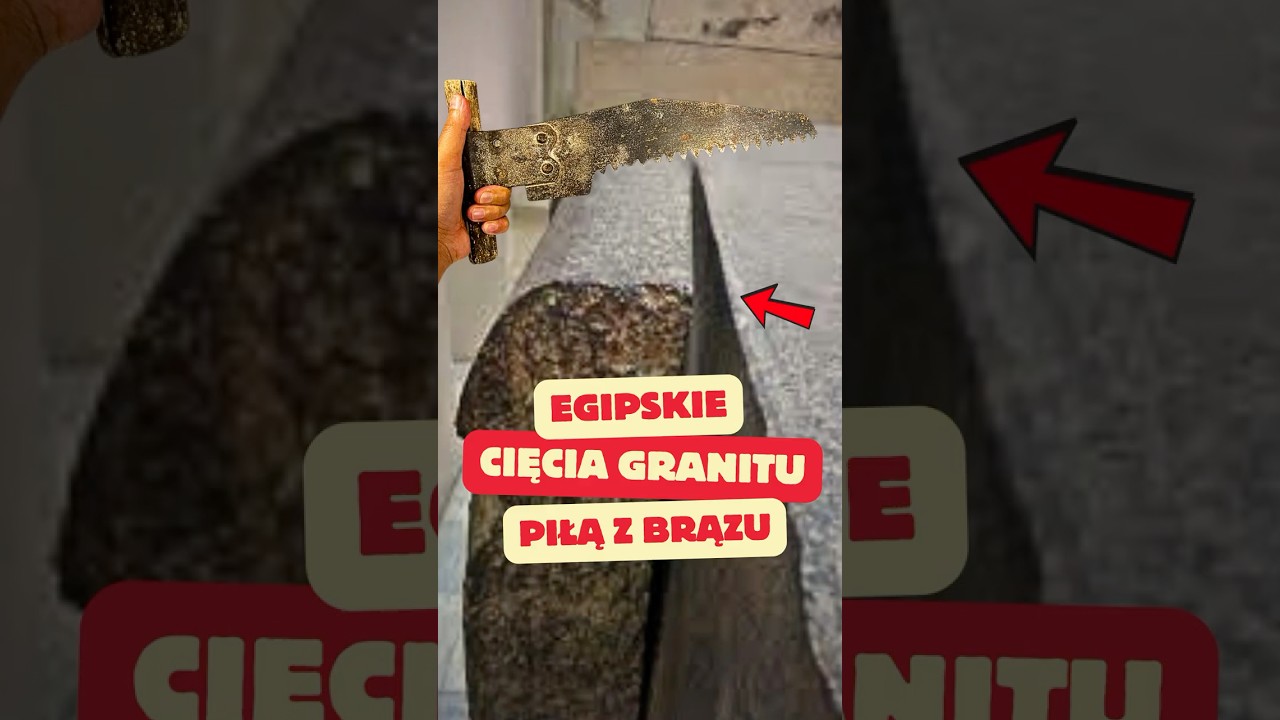 Granitowy Box cięty piłami z brązu!                           #egipt #historia #travel