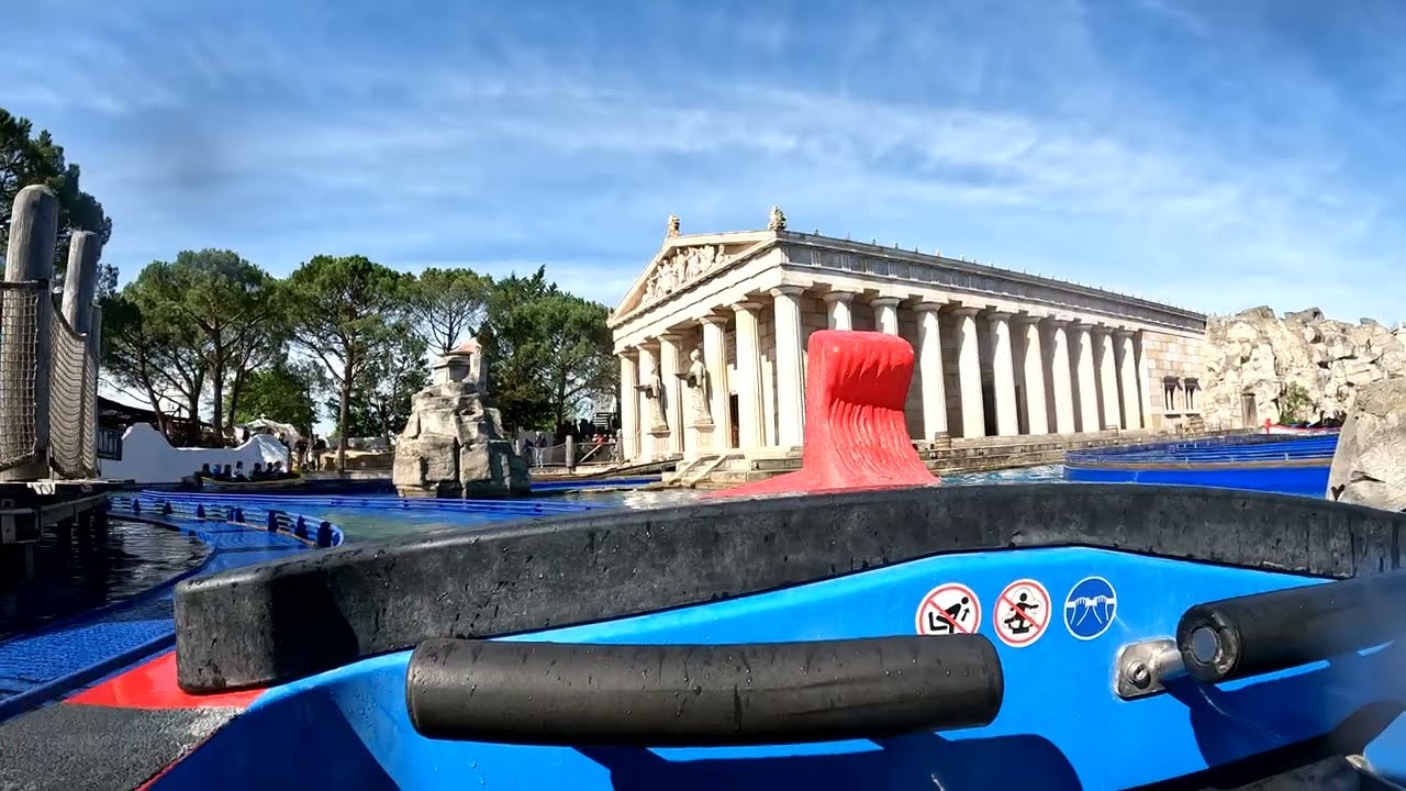 Wasserachterbahn Poseidon - Europa-Park - Onride - 4K