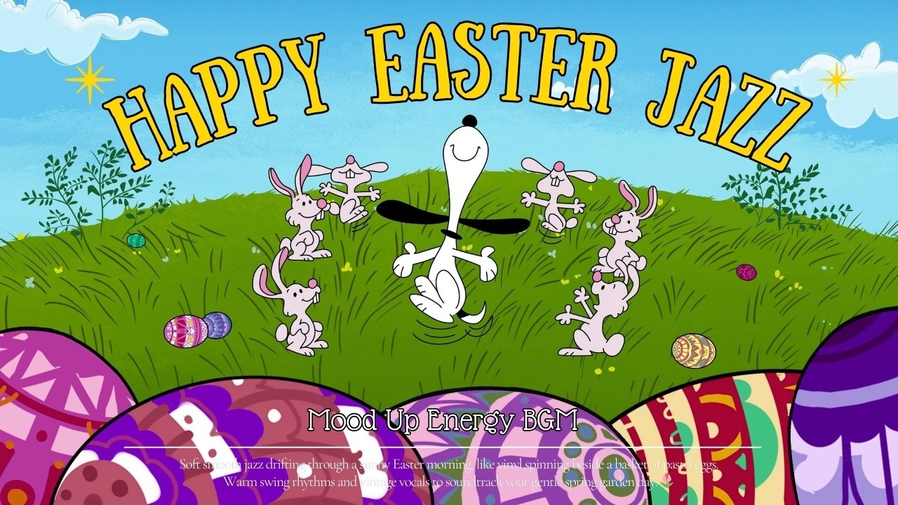 🌷 Sunny Easter Jazz with Snoopy ✨ Cheerful Bossa Mood | Relax, Smile, Chill |