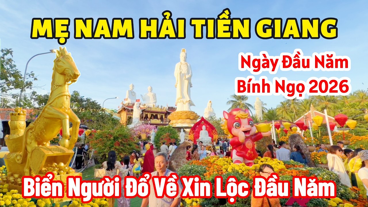 Chùa Mẹ Nam Hải Tiền Giang Đón Hơn 20.000 Người Xin Lộc Trong Ngày Đầu Năm | SaLa TV