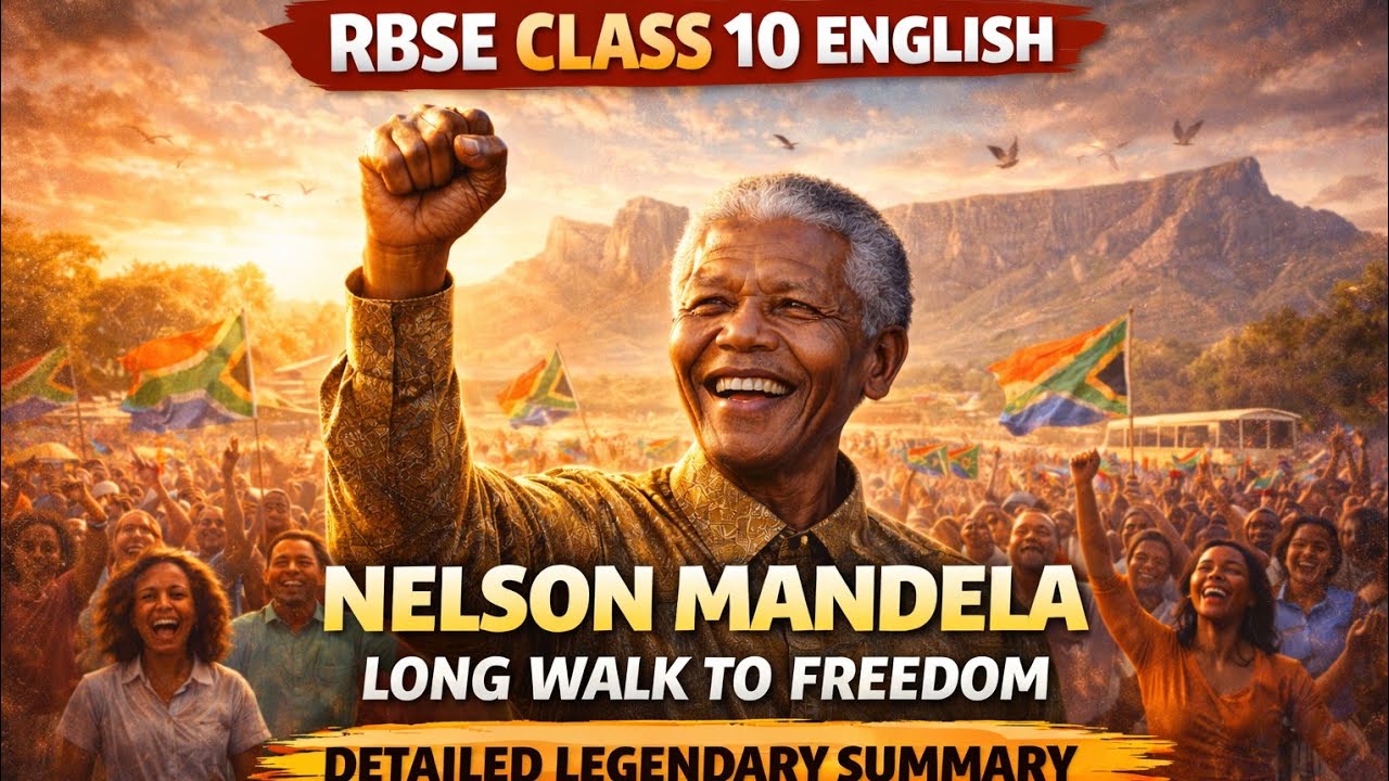 Class 10 English: Nelson Mandela Long Walk To Freedom (One Shot)| RBSE 2026 | Full Summary in 5 Min!