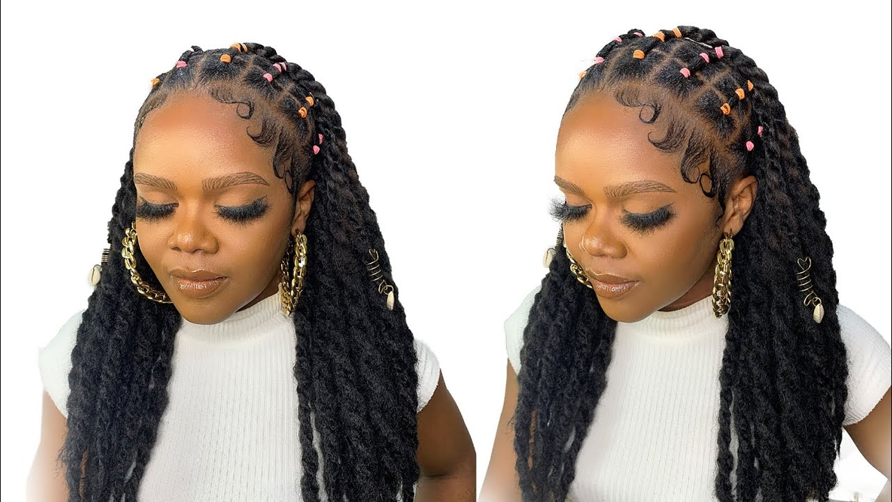 Easy Rubber Band Hairstyle/ Natural hairstyle/ Protective style
