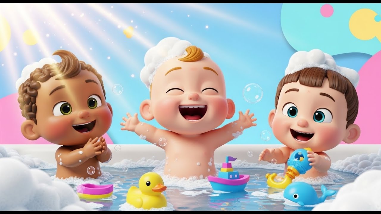 🛁 The Bath Time Song 🫧 Fun Baby Nursery Rhyme | Baby Giggles TV