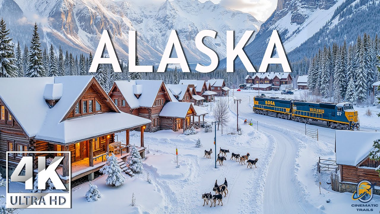 Alaska Winter 4K ❄️ Frozen Frontier – Vast Snowfields, Icy Valleys & Timeless Arctic Beauty