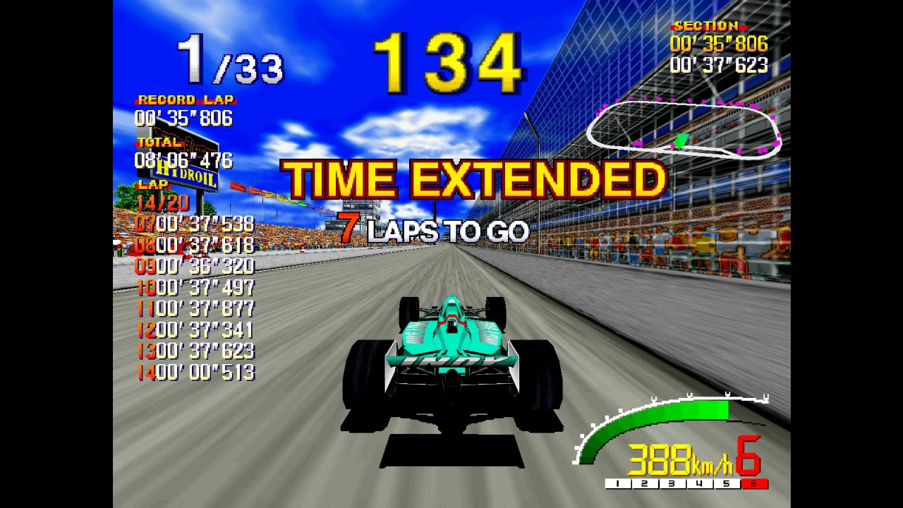 Indy 500 - Arcade Gameplay