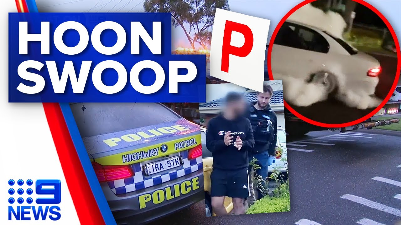 Three P-platers charged over dangerous hoon meet in Victoria | 9 News Australia