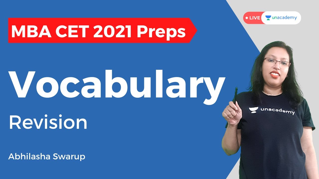 MAH CET 2021 Crash Course | Vocabulary Revision for MBA CET Exam | Unacademy Catalyst