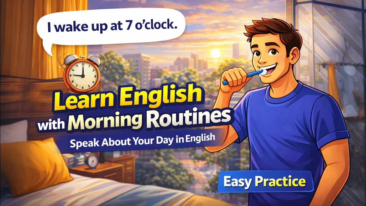 Learn English with Morning Routines | Speak About Your Day in English | Easy Practice