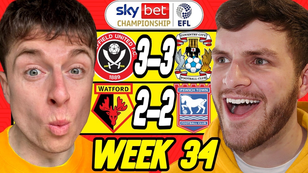 CHAMPIONSHIP WEEK 34 PREDICTIONS