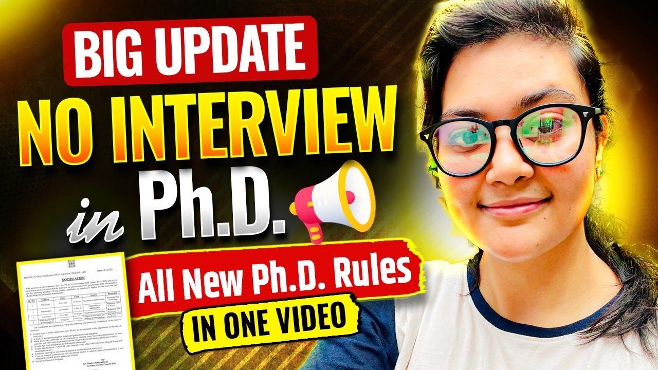 BIG UPDATE 😱 NO Interview in PhD | All New PhD Rules in ONE VIDEO ✅